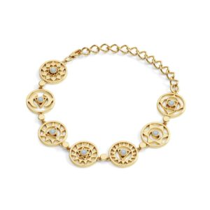 Bracelete Chakras com Pedra da Lua